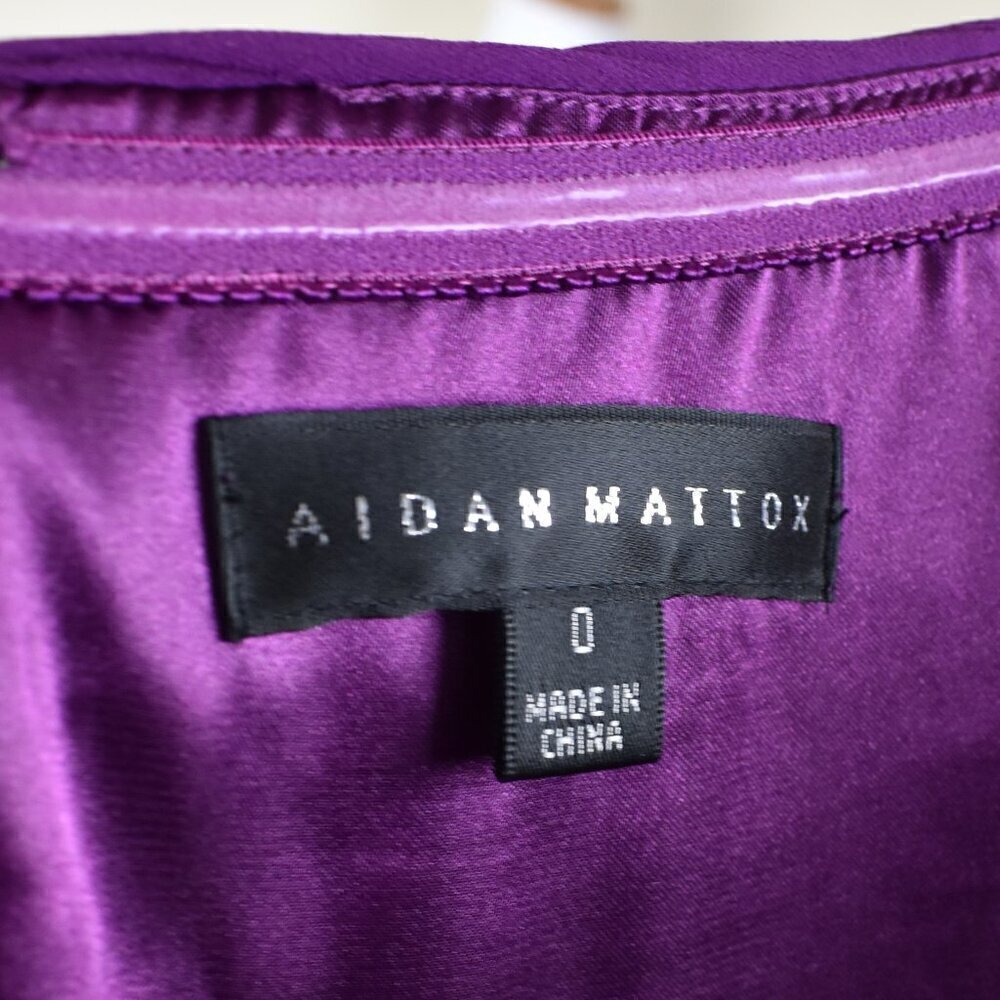 Aidan Mattox Halter Silk Formal Dress 0 - Picture 9 of 9